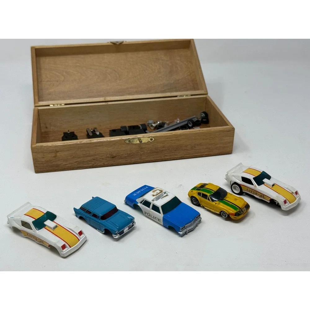 Vintage Matchbox Speed Slot Lot Chassis Bodies Parts Repair aurora ferrari